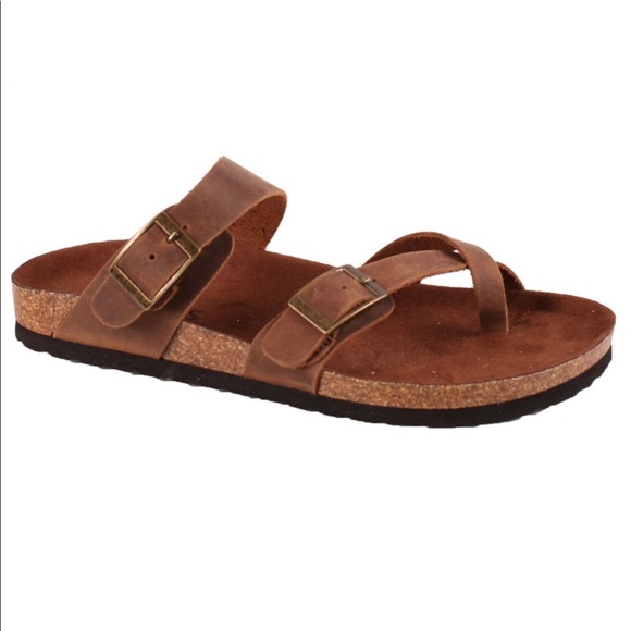 White Mountain Shoes - 🔥Final Sale Mountain Sole brown Gracie slide sandals